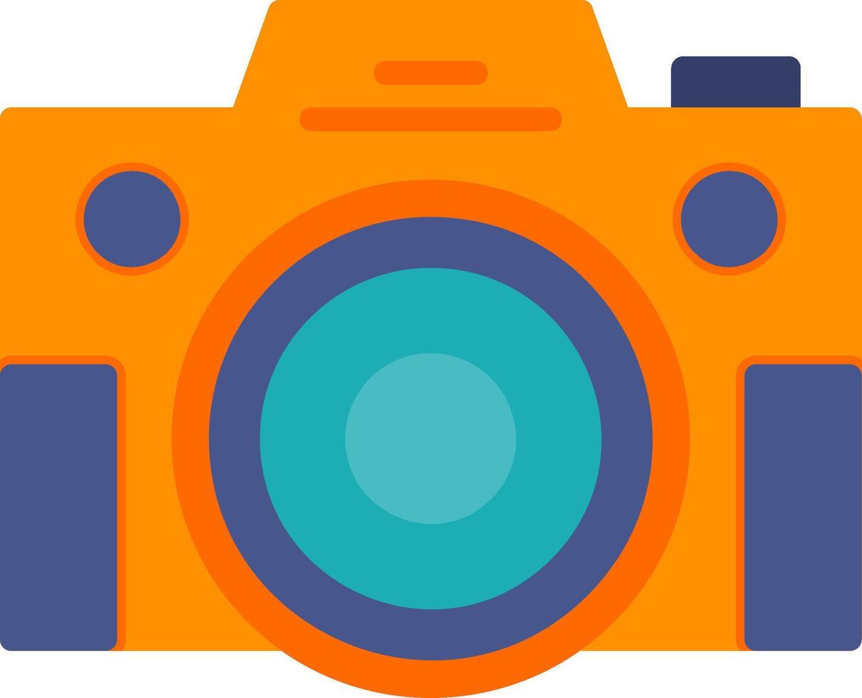 Compact Camera Flat Icon vector