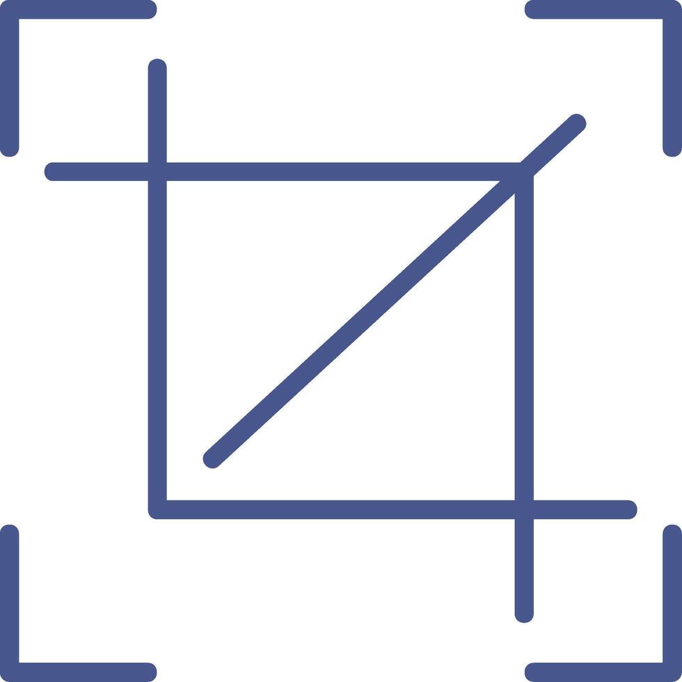 Crop Flat Icon vector