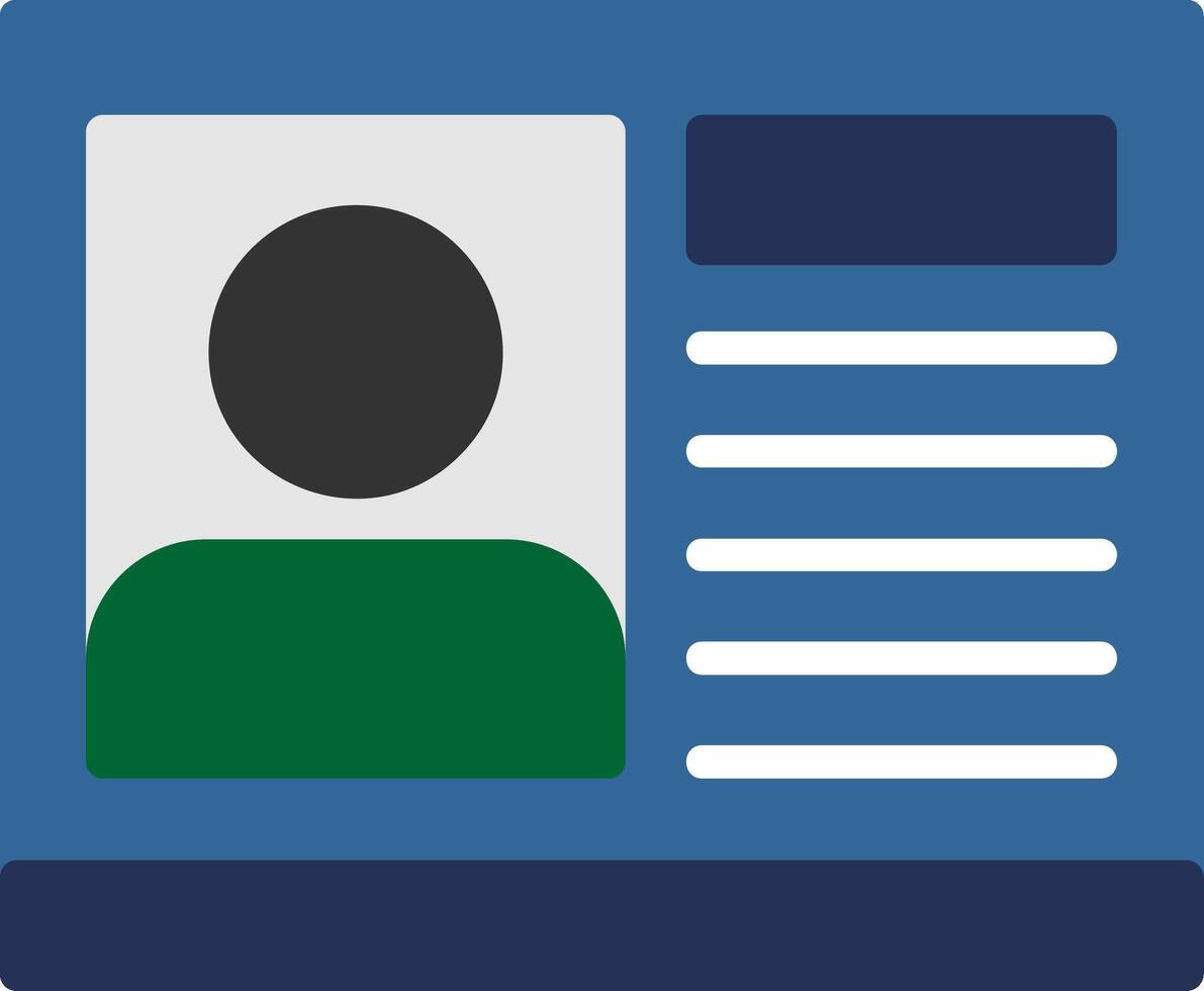 Passport Photo Flat Icon vector