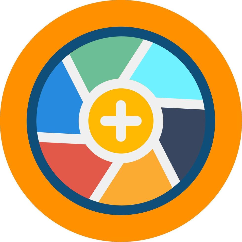 Diaphragm Flat Icon vector