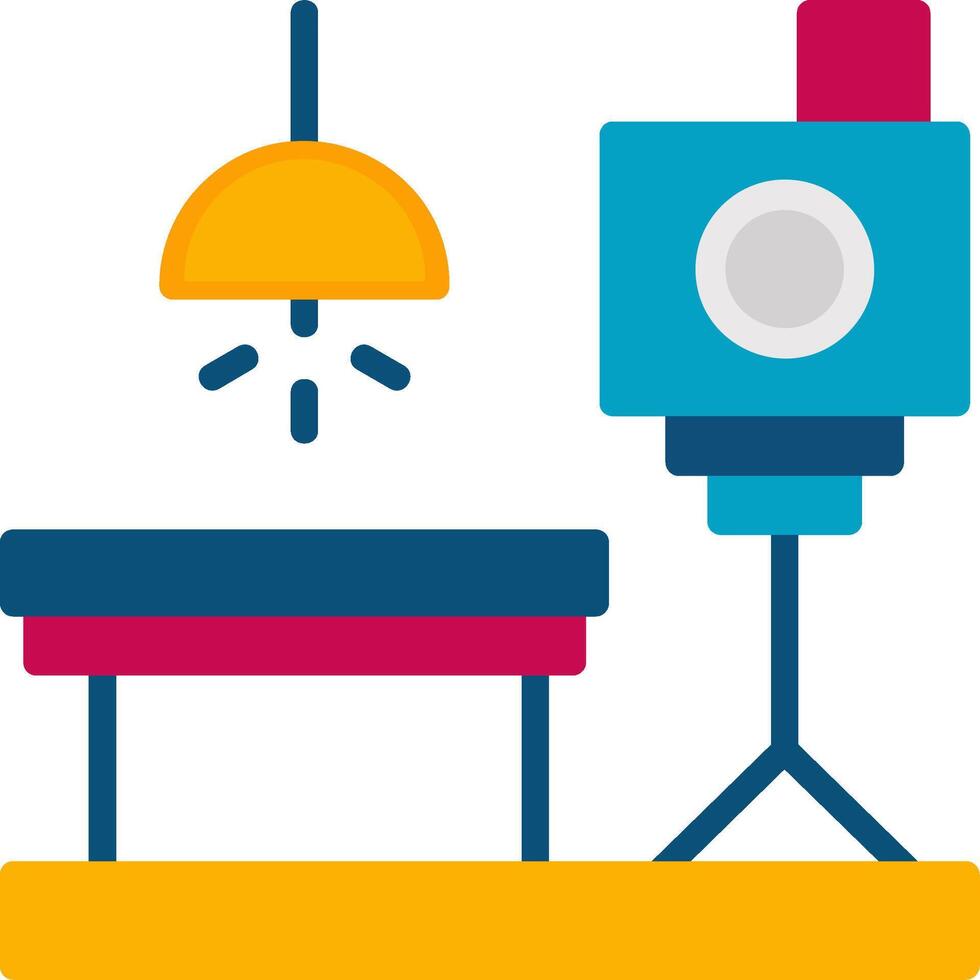 Photo Studio Flat Icon vector