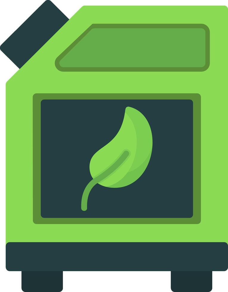 Biofuel Can Flat Icon vector