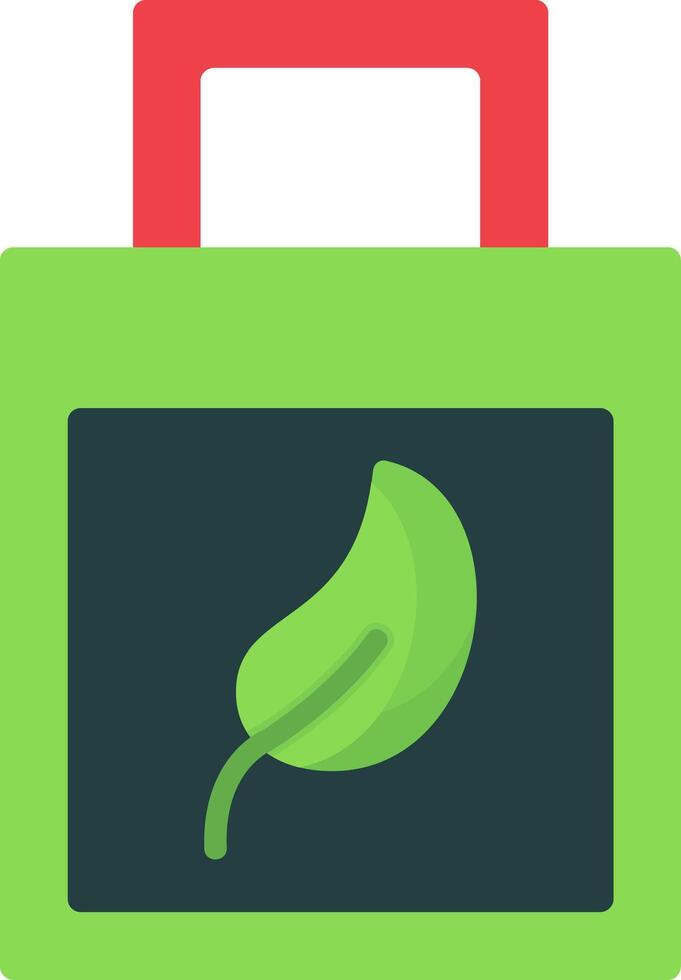 Eco Bag Flat Icon vector