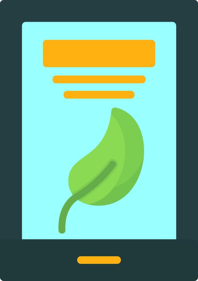 Eco Smartphone Flat Icon vector