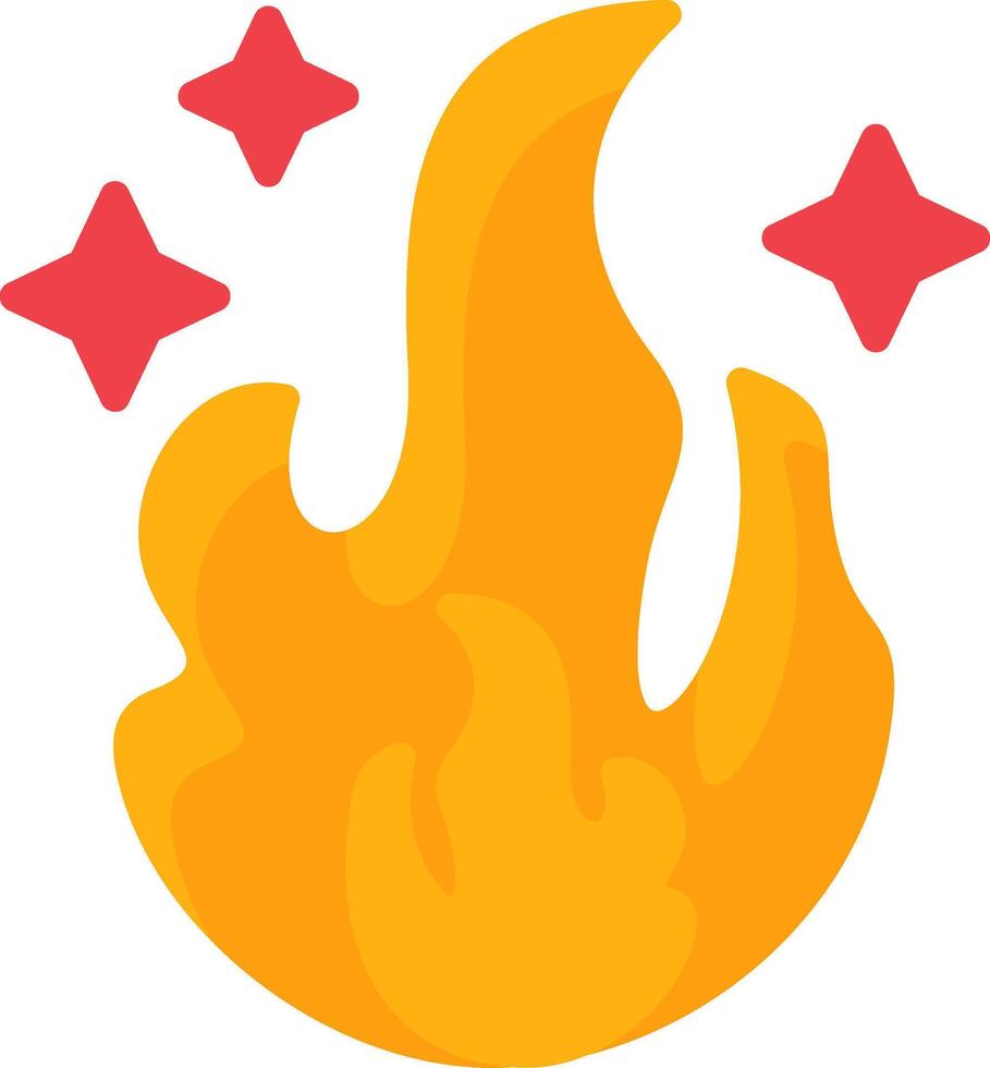 Fire Energy Flat Icon vector