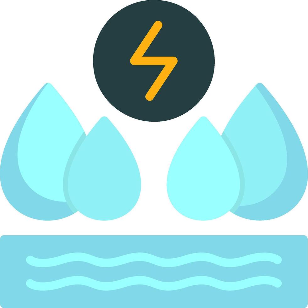 Hydroelectricity Flat Icon vector