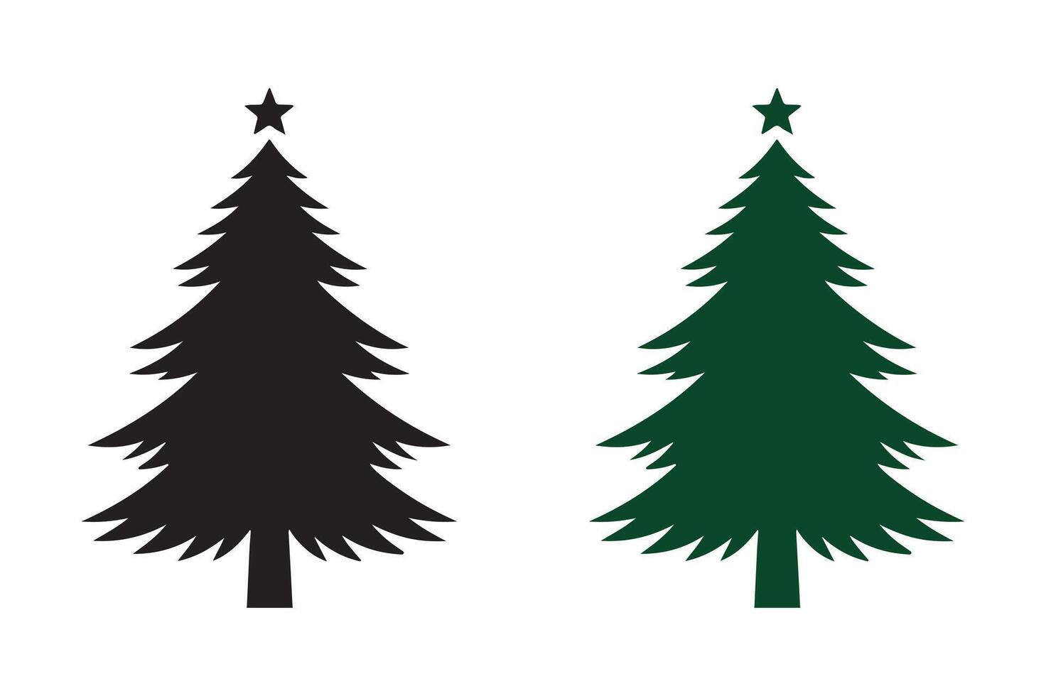 Elegant Minimalist Christmas Tree Artwork vector