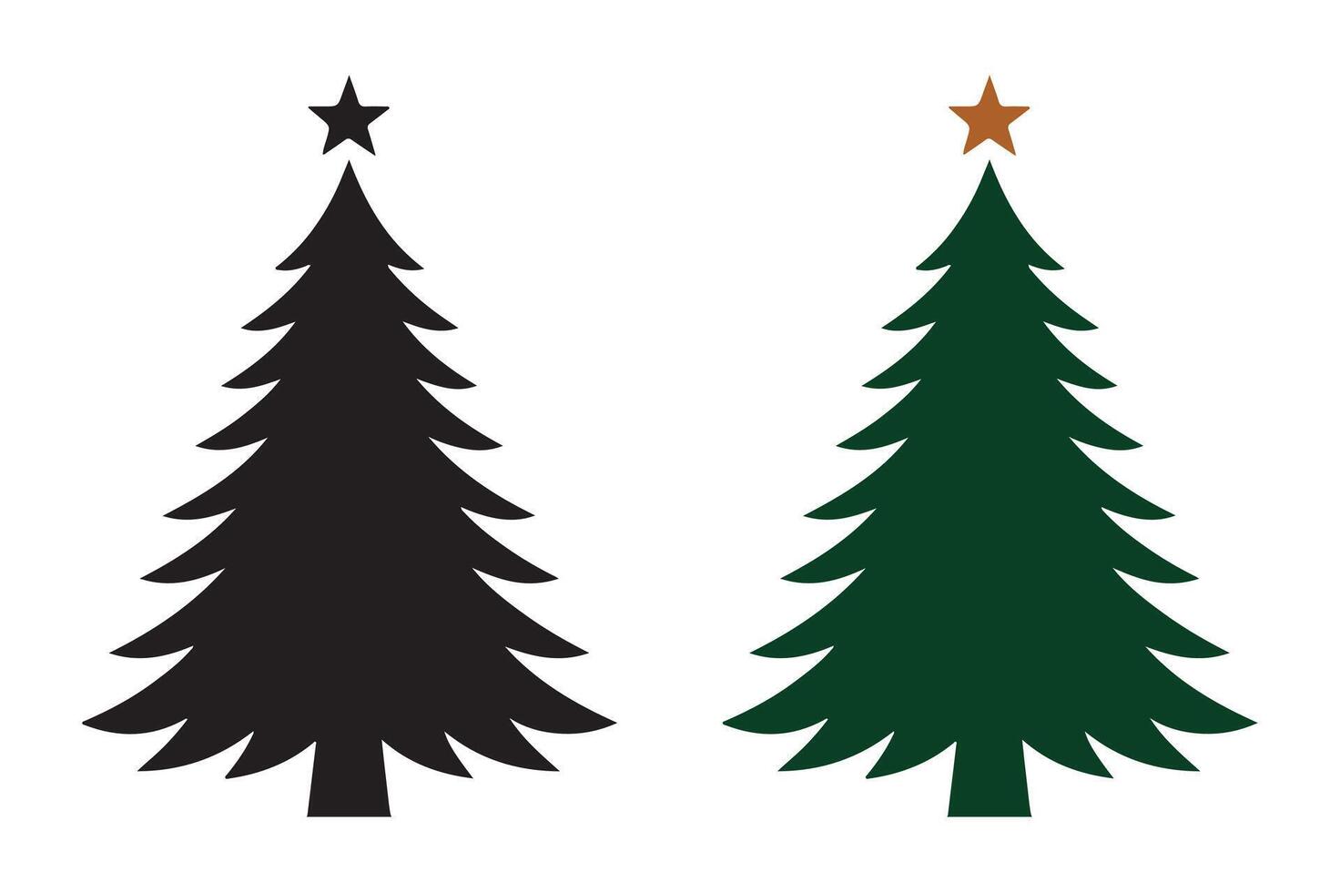 Sleek Minimalist Christmas Tree Design vector