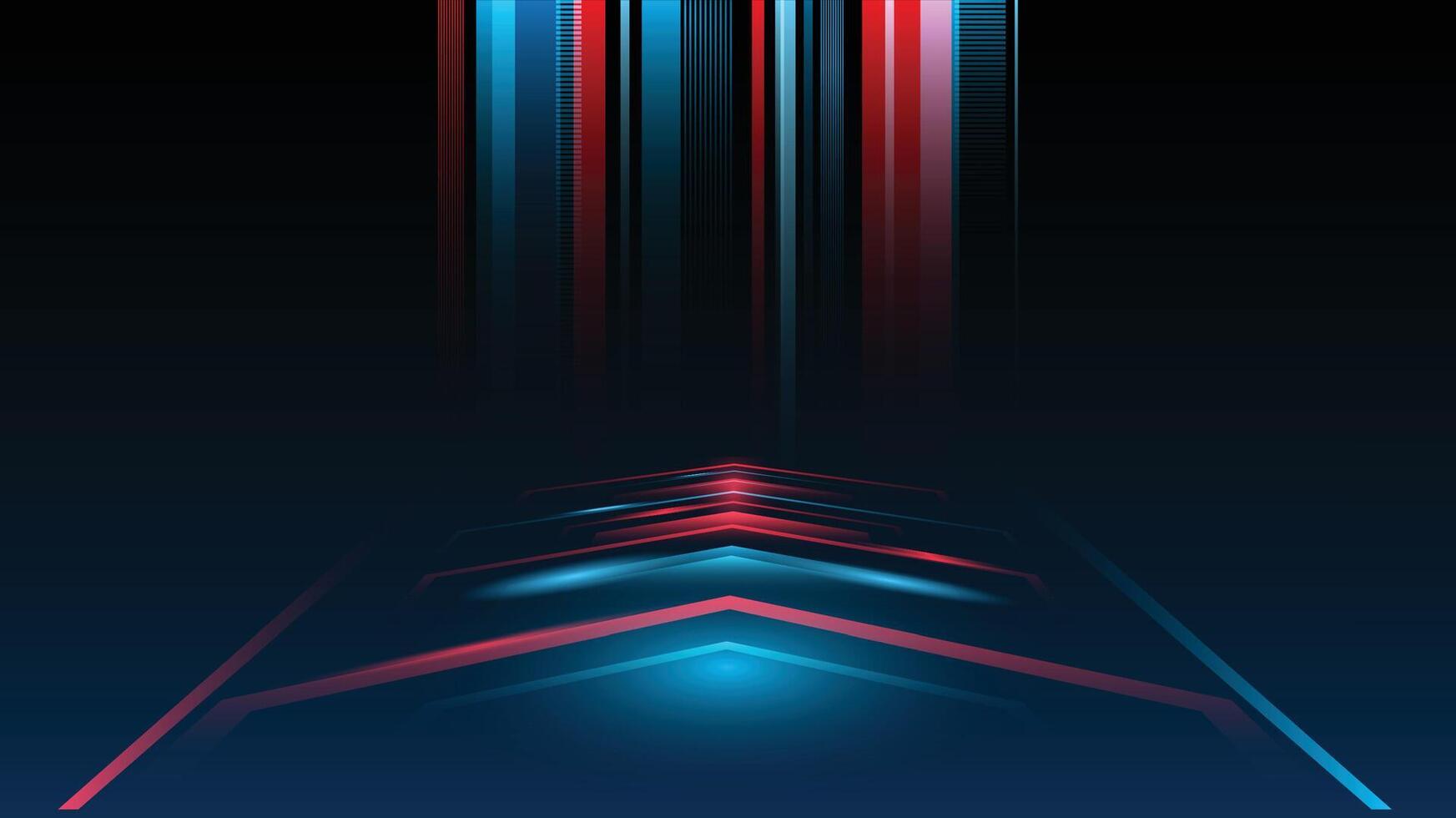Black abstract red blue technology speed racing geometric background elegant futuristic glossy red and blue light vector