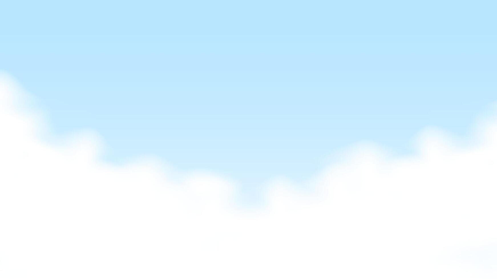 Realistic clouds. White summer cloud shapes on blue sky background. Noon mist clouding isolated vector