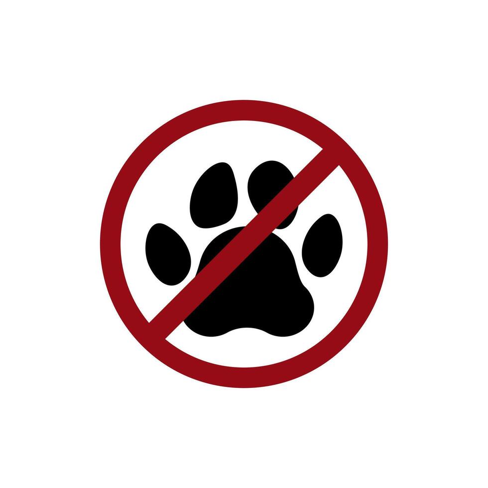 Ban animal icon. Forbidden icon sign. vector