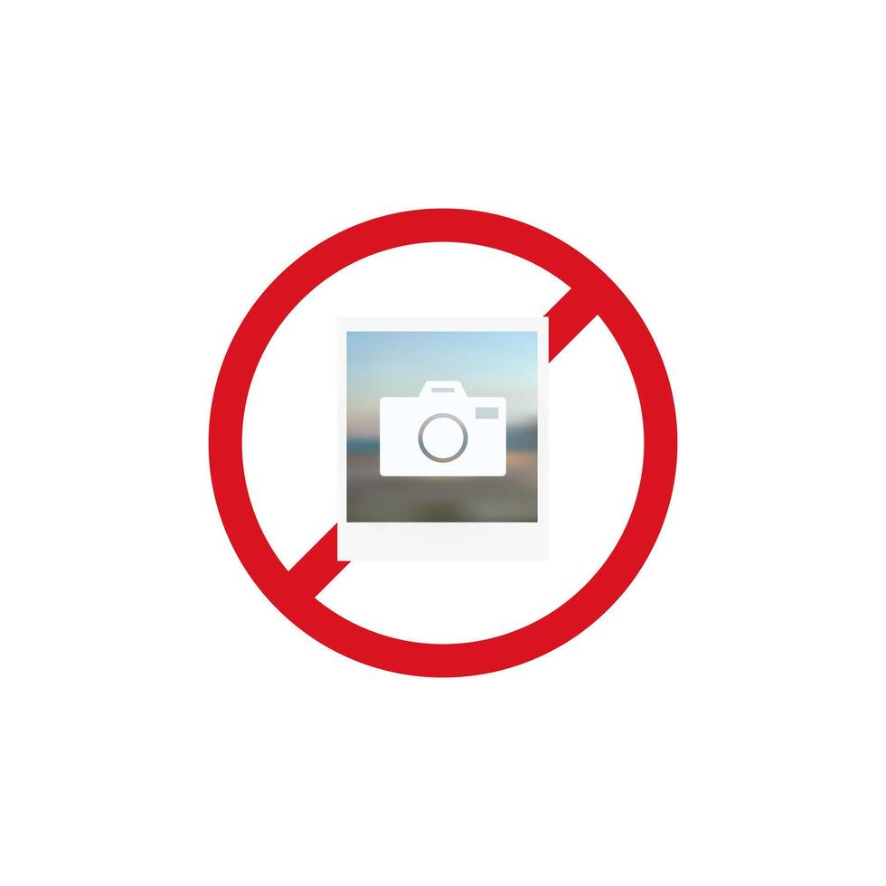 Ban camera con. Forbidden icon sign. vector