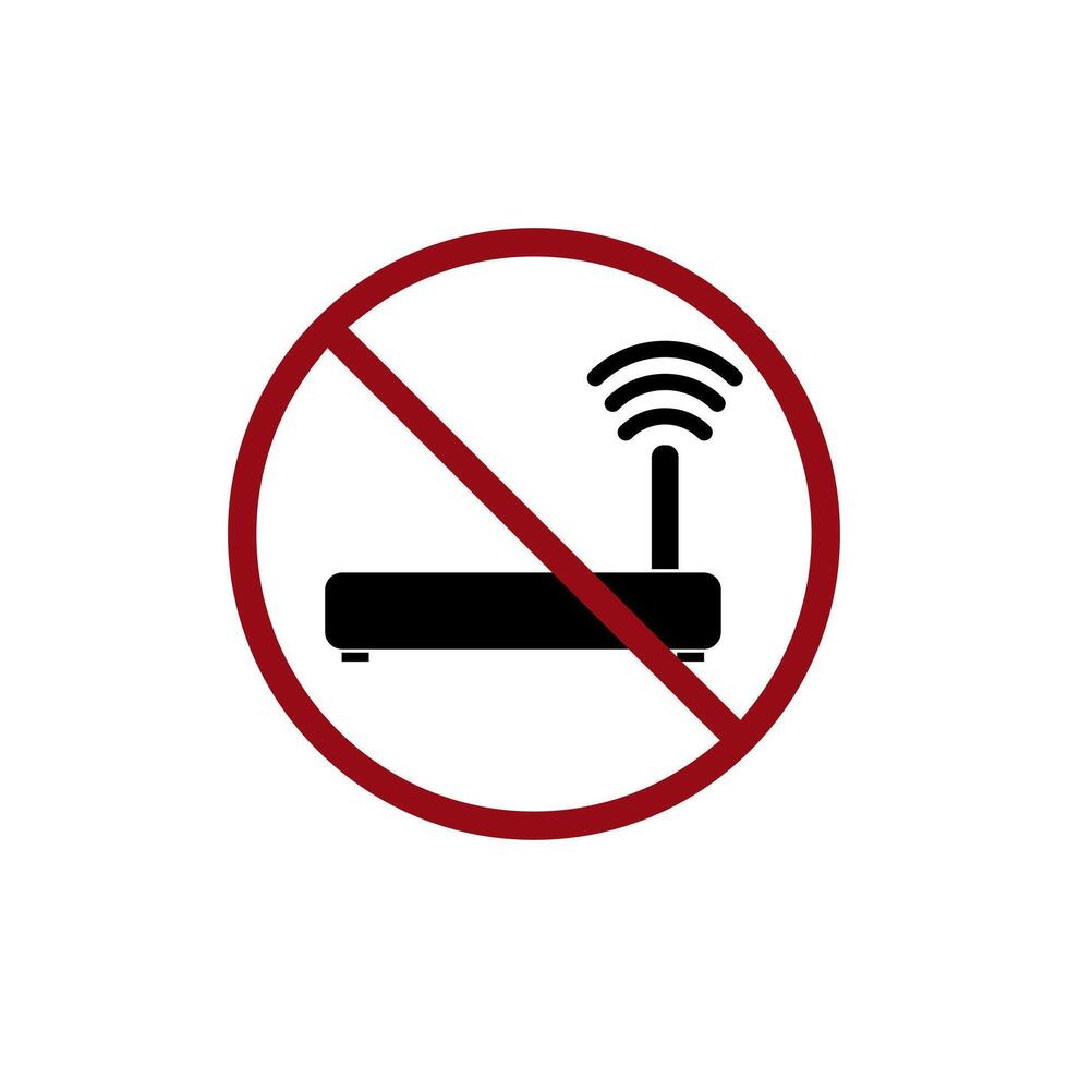 Ban wifi icon. Forbidden icon sign. vector