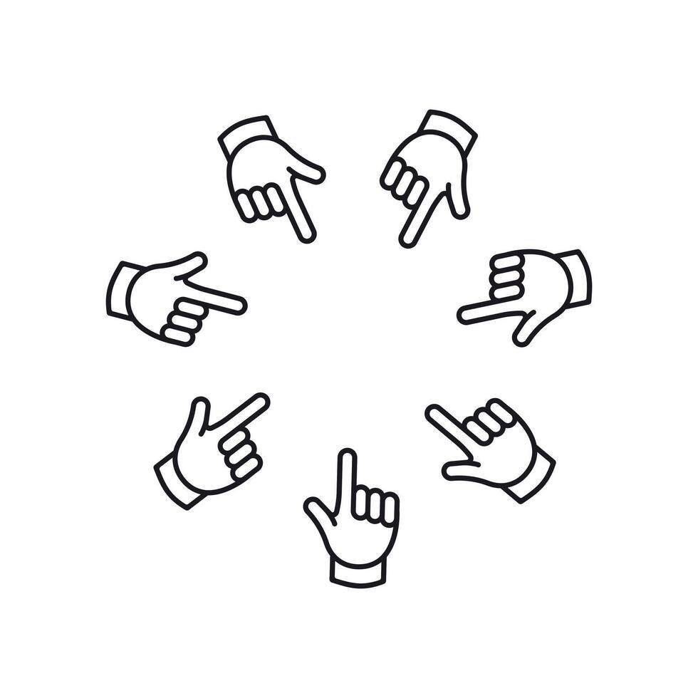 Finger circle frame. vector