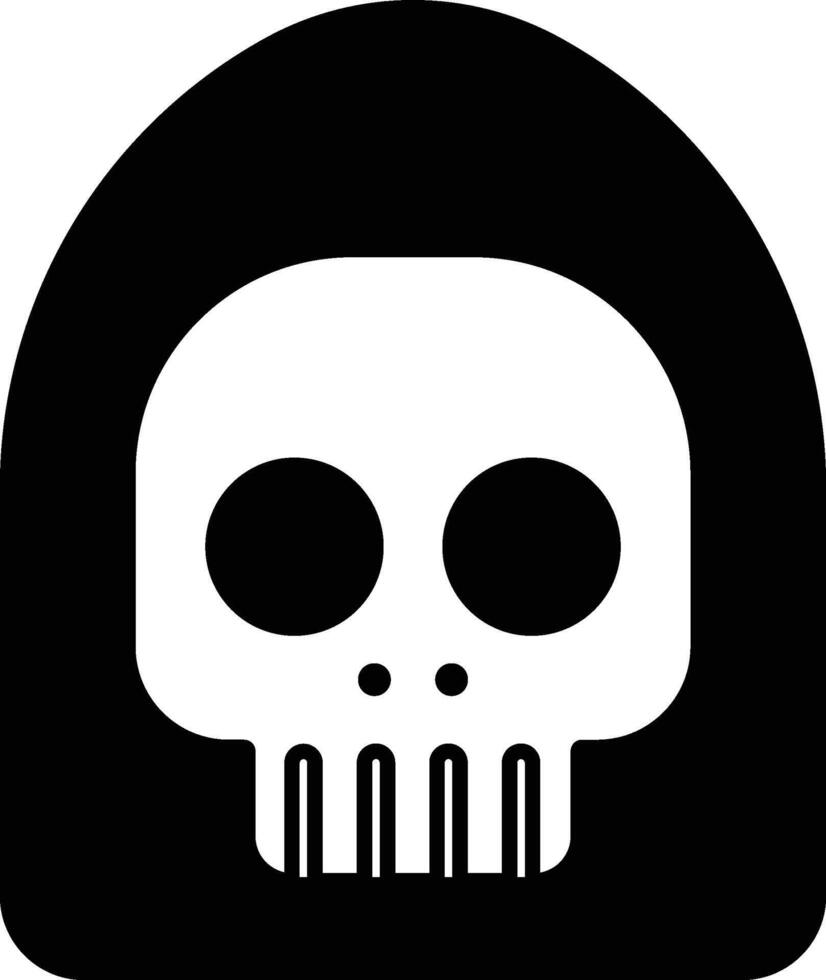 A skull with a hat on top of it vector