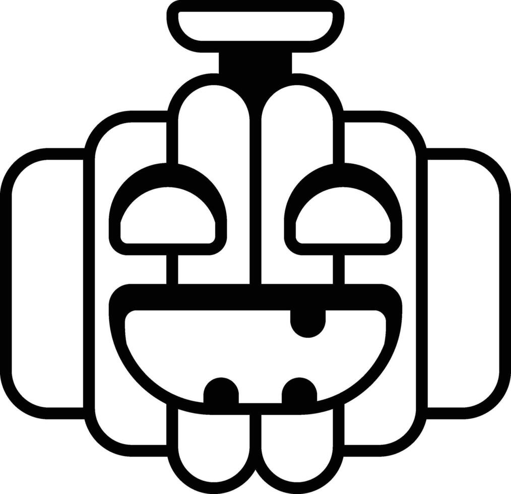 A cartoon pumpkin with a smile on its face vector