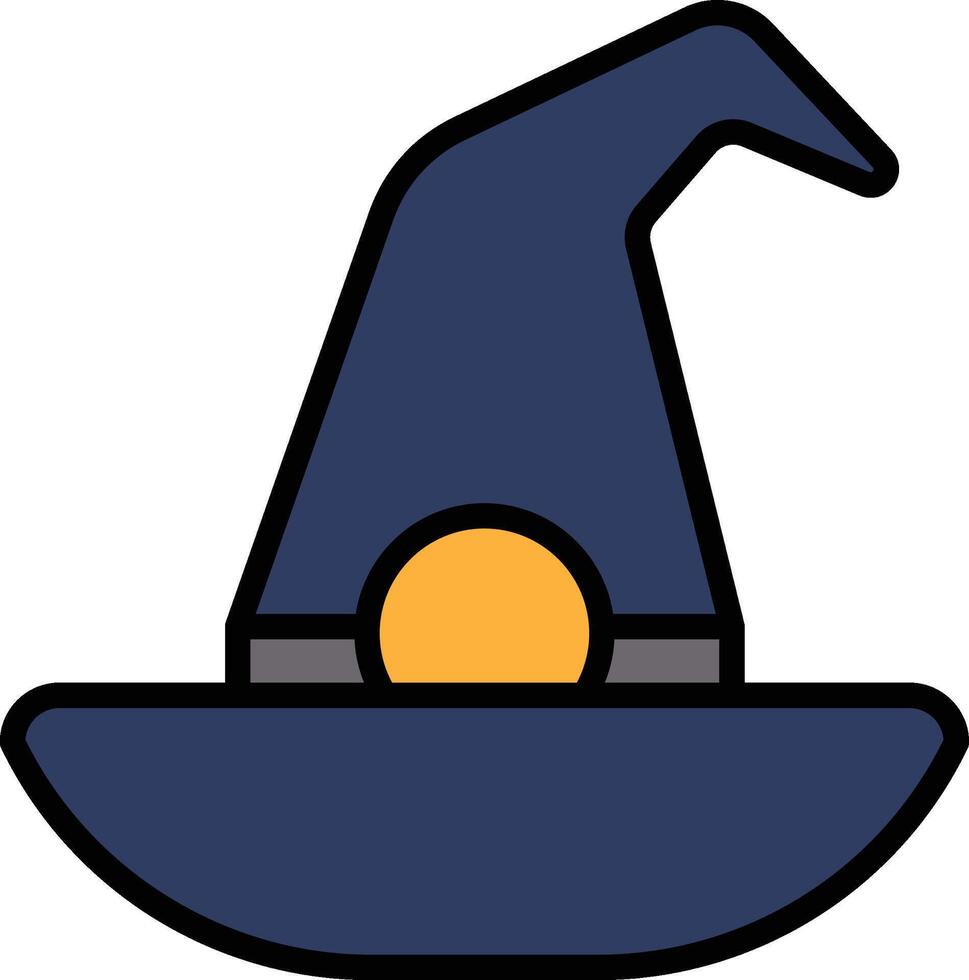 A blue hat with a yellow circle on it vector