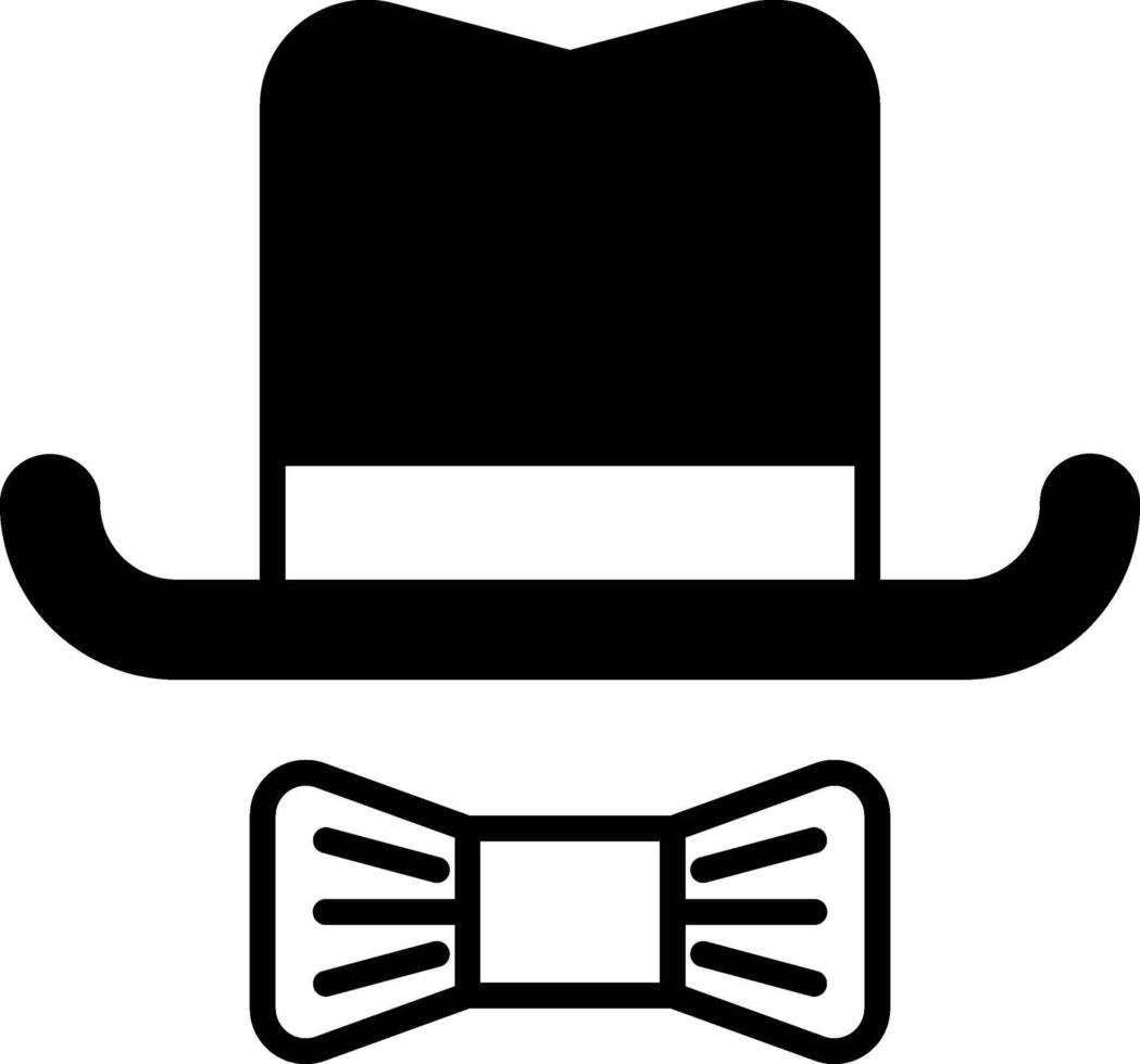 A man wearing a hat and a bow tie vector