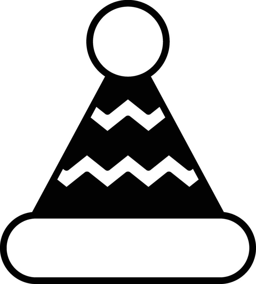 A hat with a pom pom on top vector