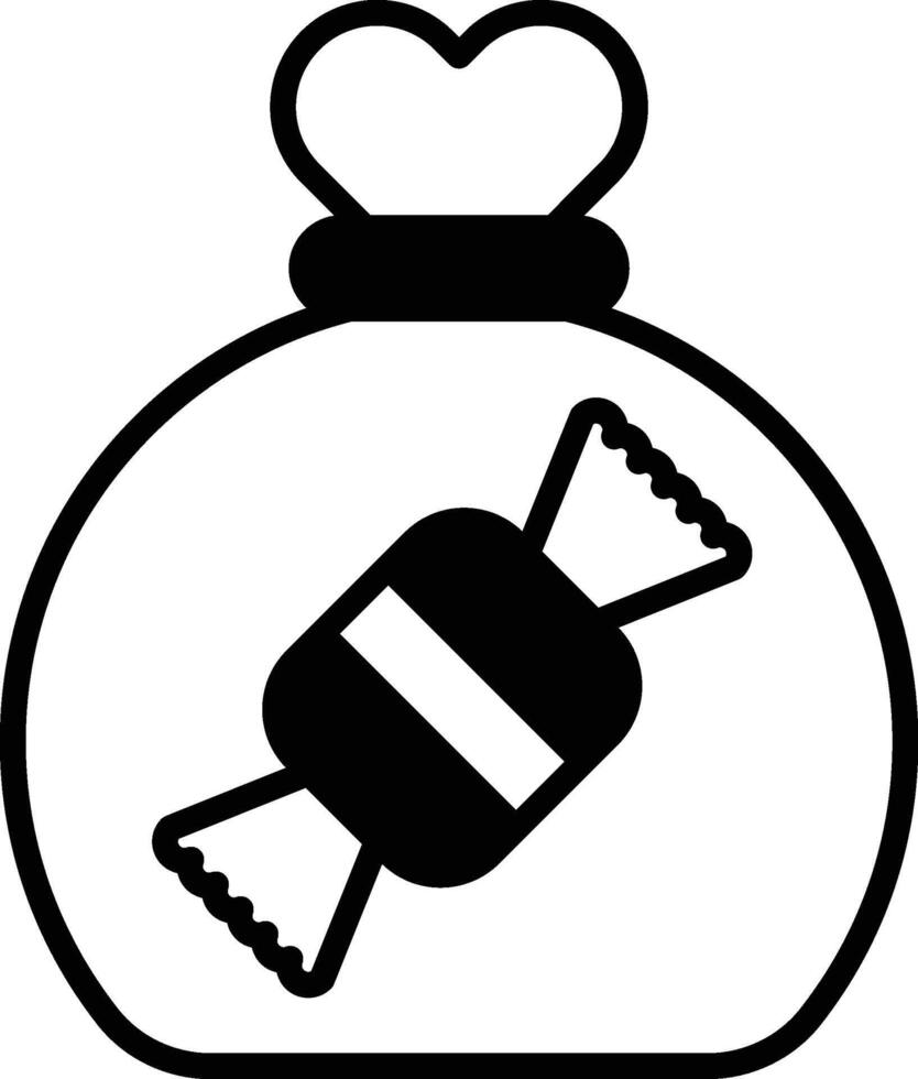 A bag with a candy bar inside vector