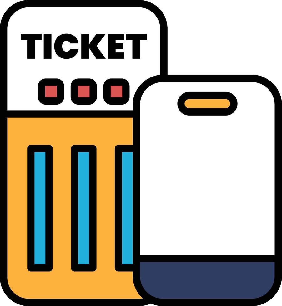 A ticket machine and a phone are shown together vector