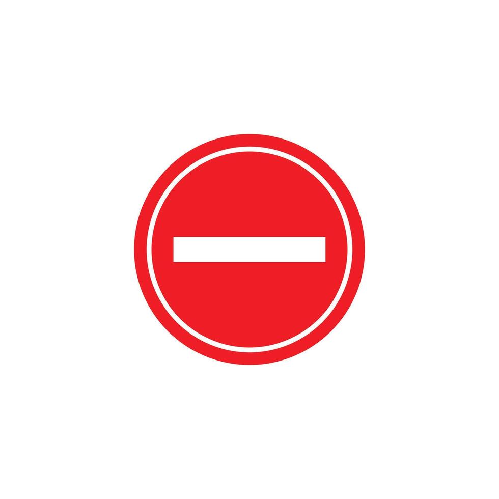 DO NOT ENTER sign in red circle. . vector