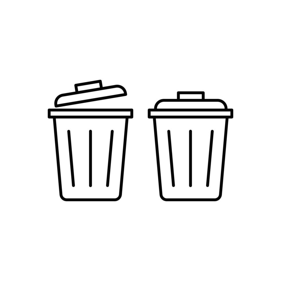 Trash icon for web and mobile app. trash can icon. delete sign and symbol. vector