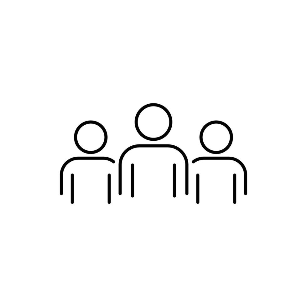 business client icon, people group line sign - illustration vector