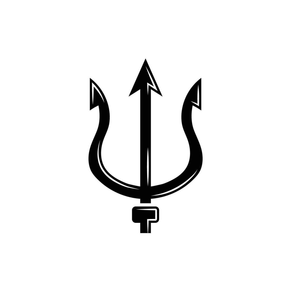 Trident Logo Template icon illustration design vector