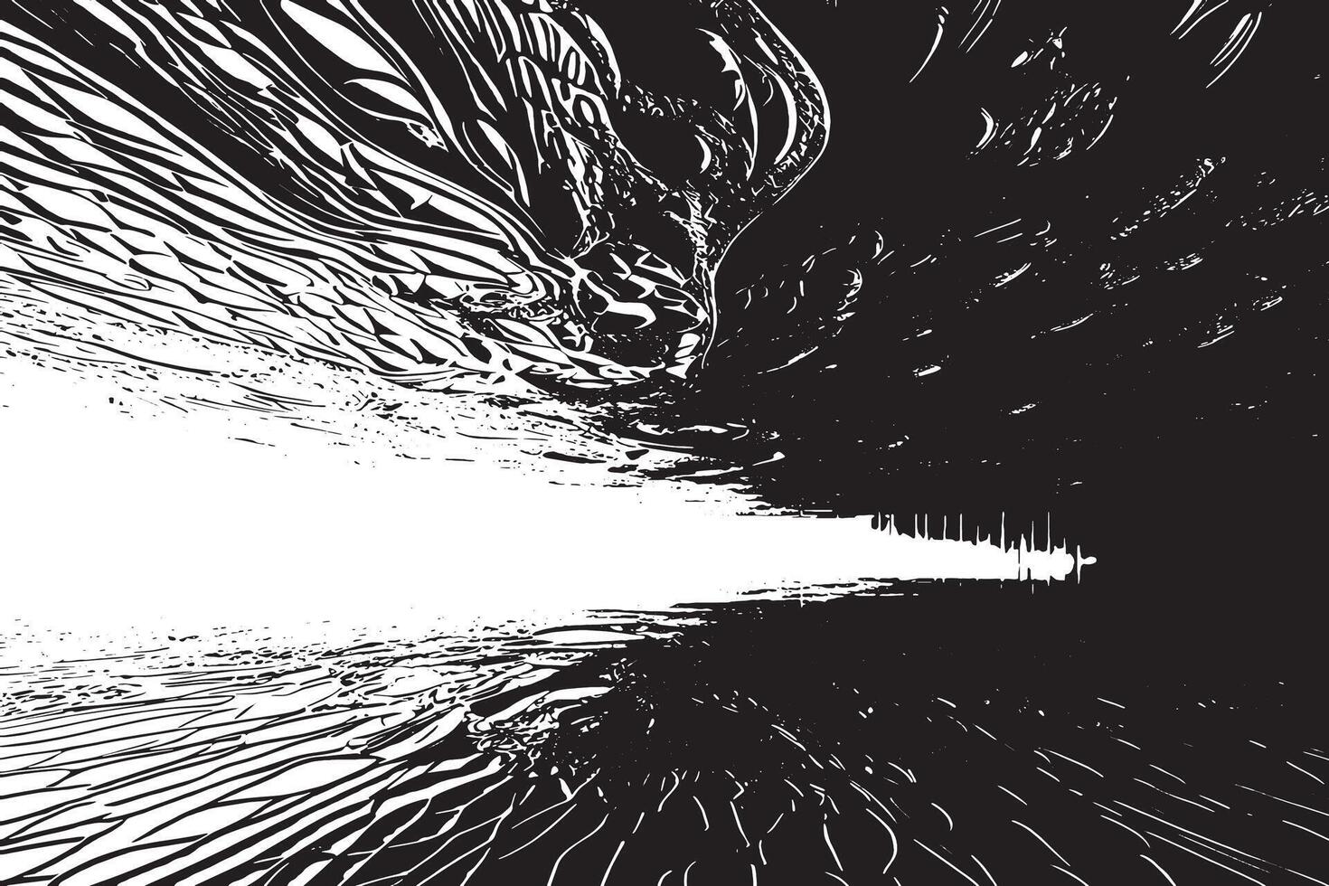 Monochrome black texture for abstract white background overlays vector