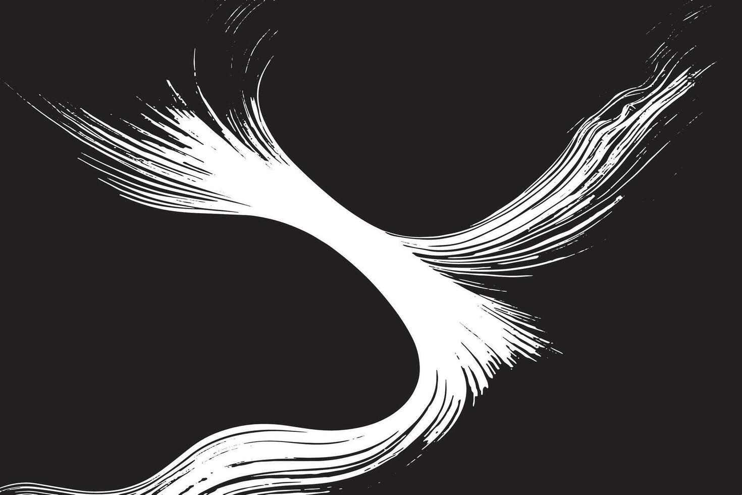White background with black abstract texture accents for artistic overlays. vector