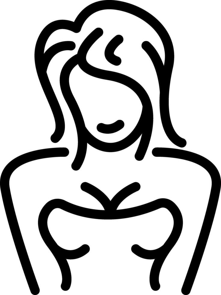 Black line icon for beauty vector