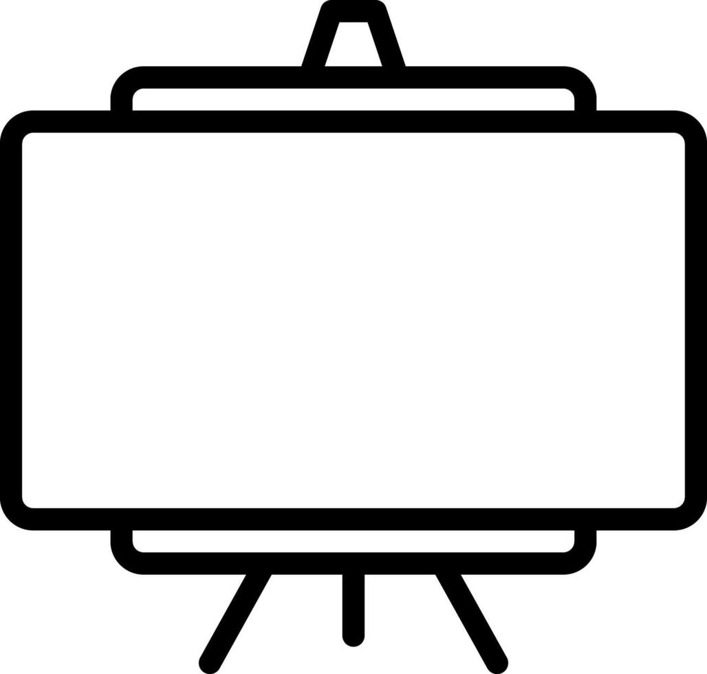 Black line icon for whiteboard vector
