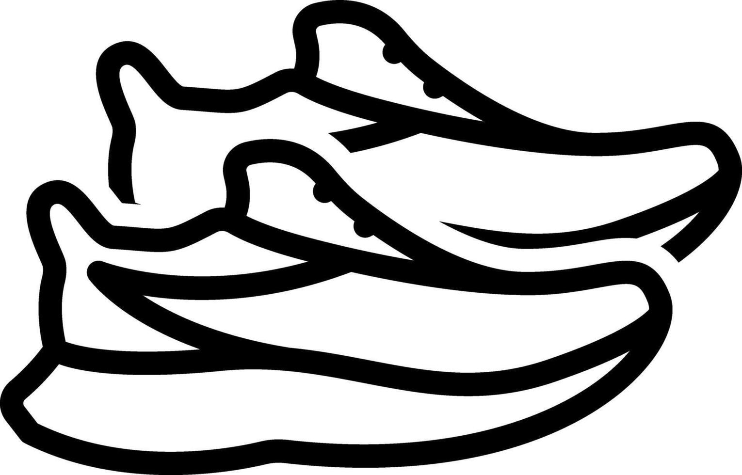 Black line icon for shoes vector