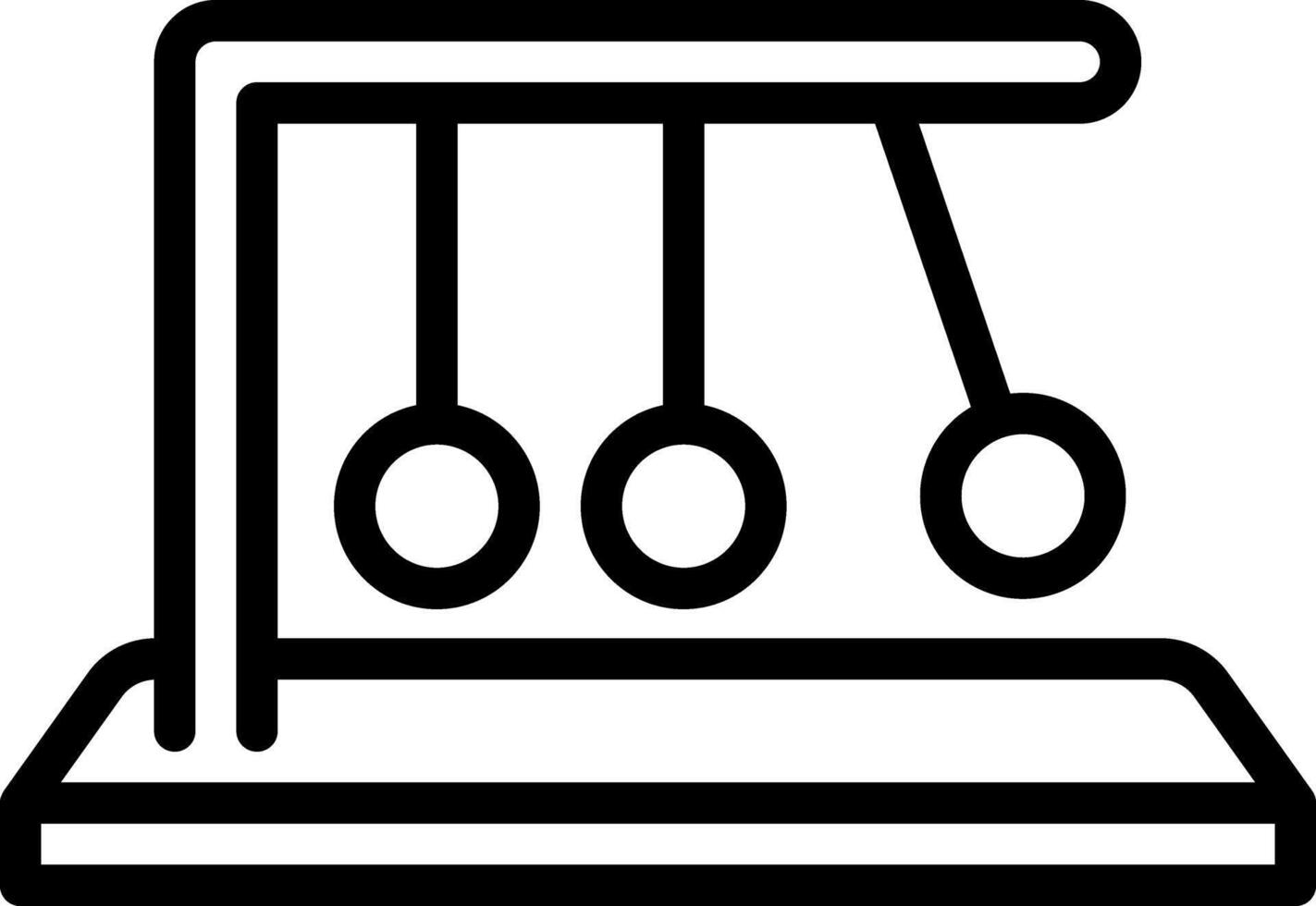 Black line icon for newtons cradle vector