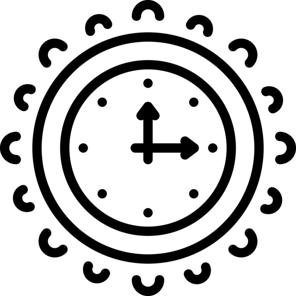 Black line icon for daylight vector