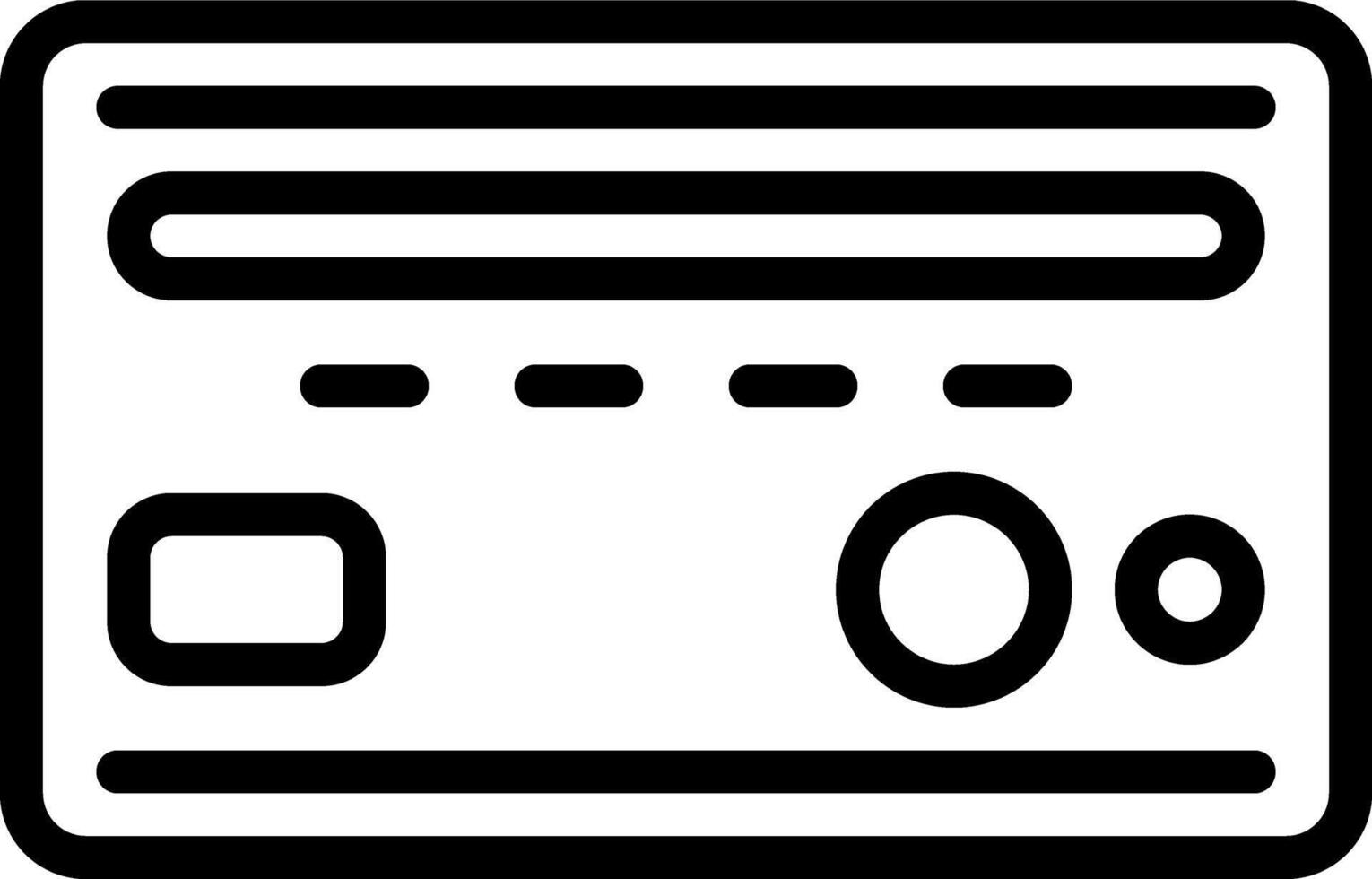 Black line icon for credit card vector