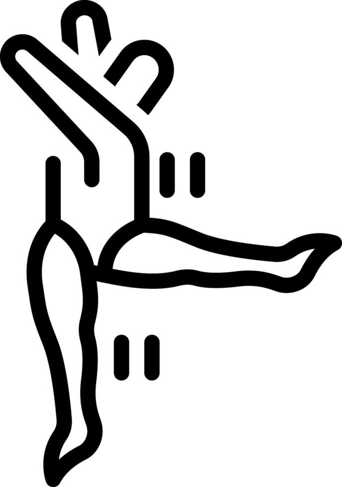 Black line icon for movement vector