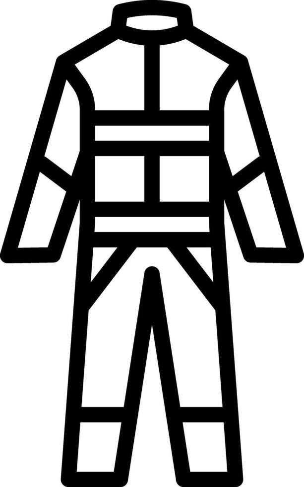Black line icon for protective cloth vector