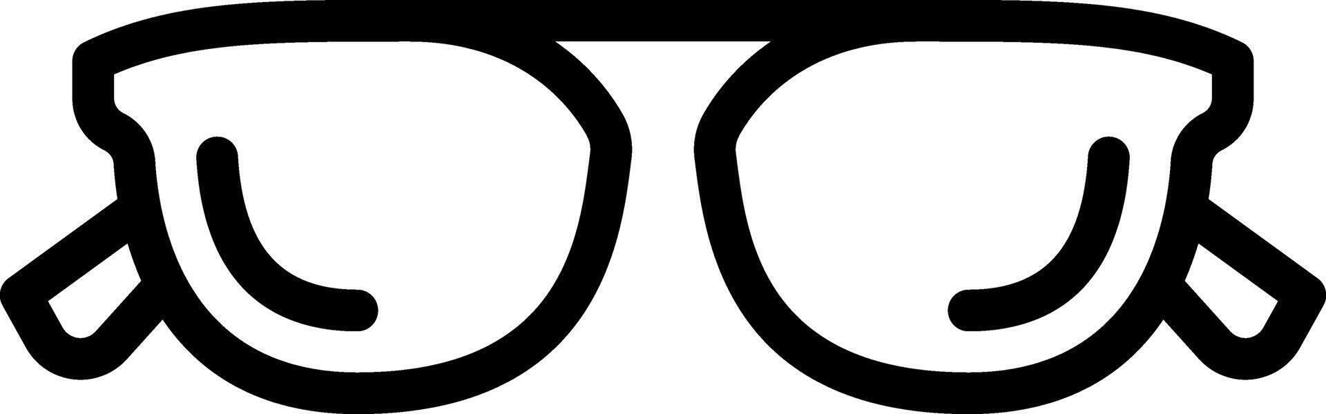 Black line icon for sunglasses vector
