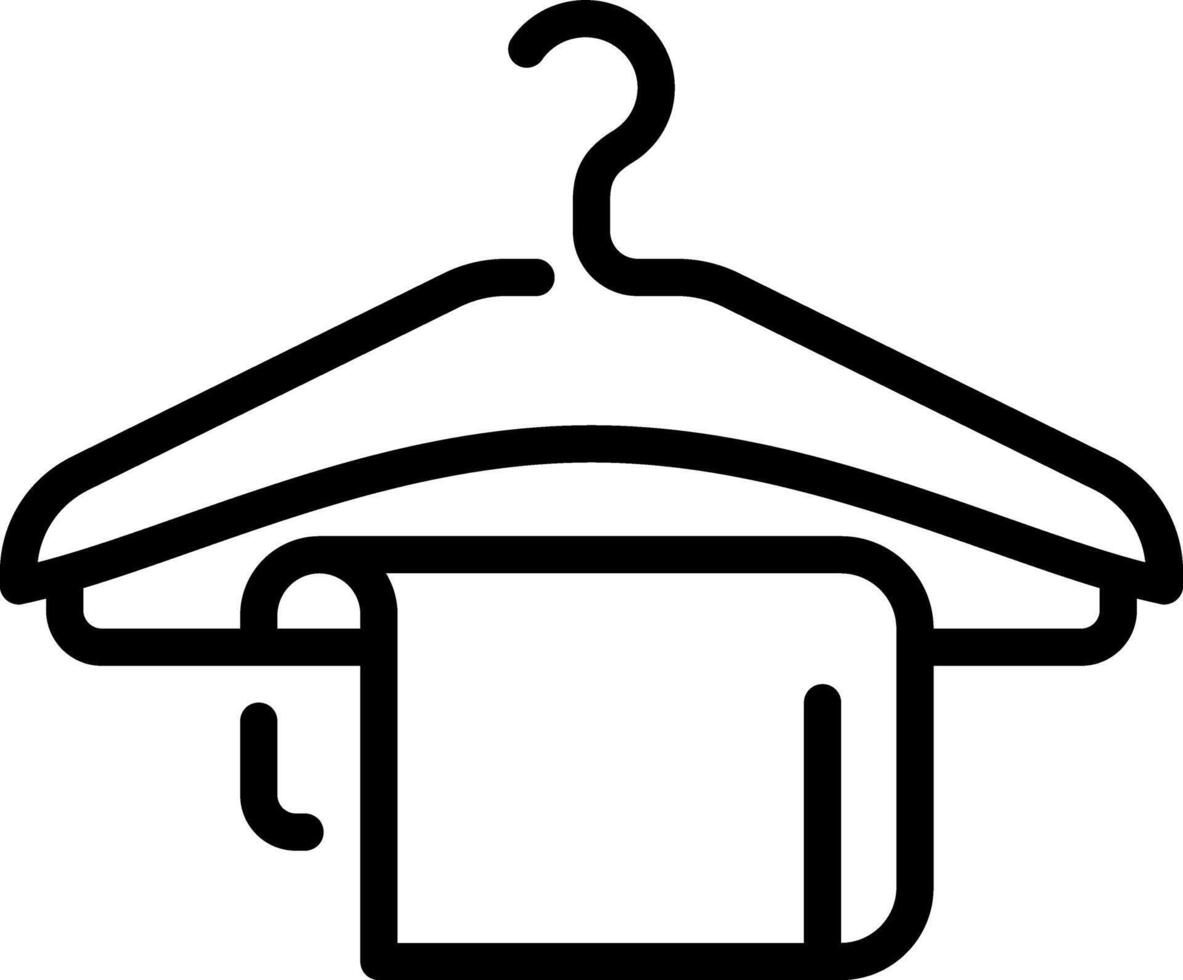 Black line icon for hanger vector