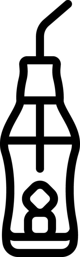 Black line icon for cold drink vector