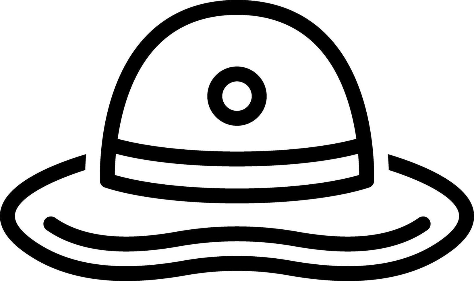 Black line icon for hat vector