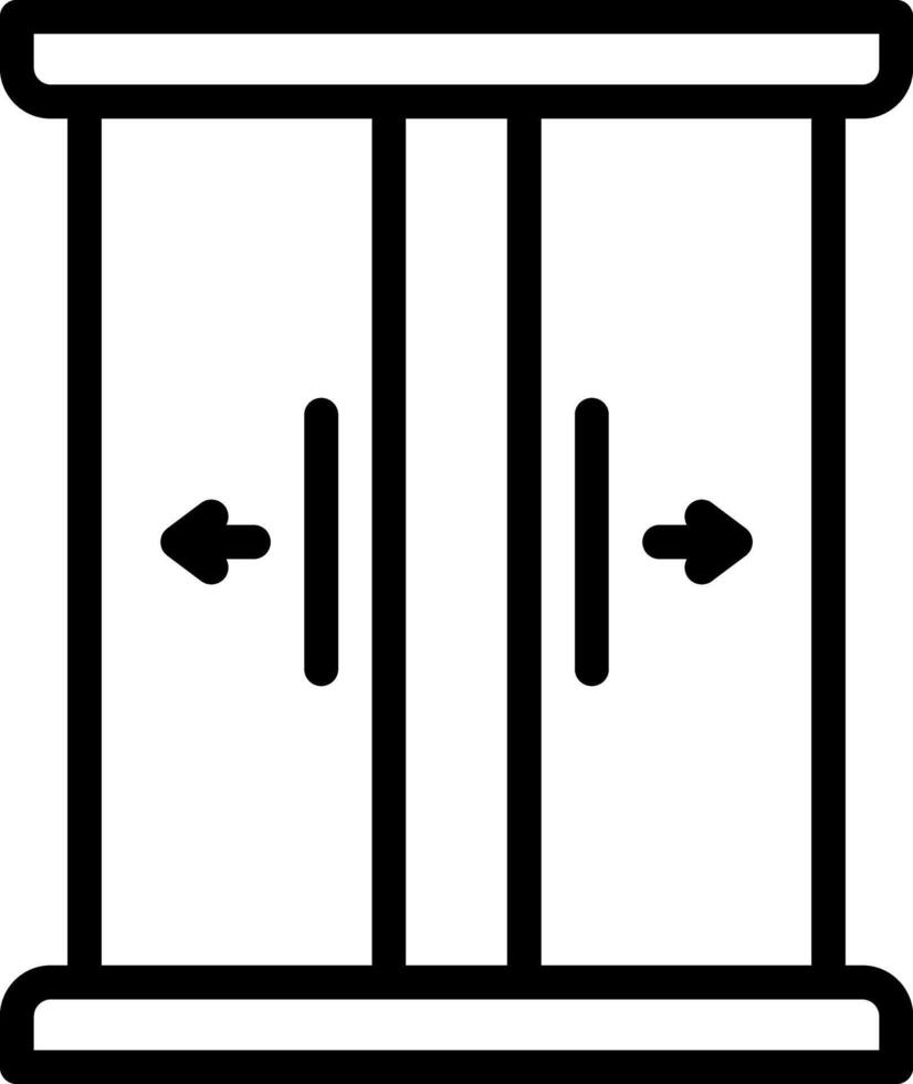 Black line icon for open vector