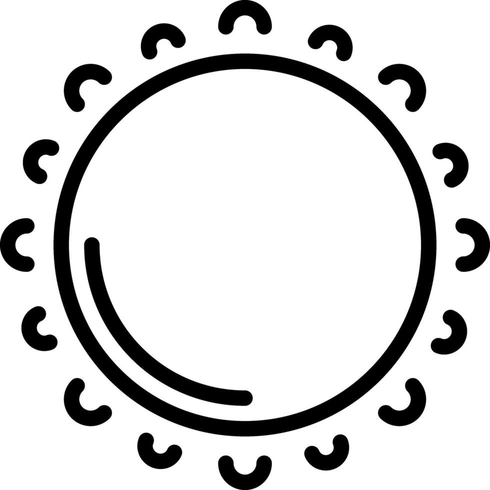 Black line icon for sun vector