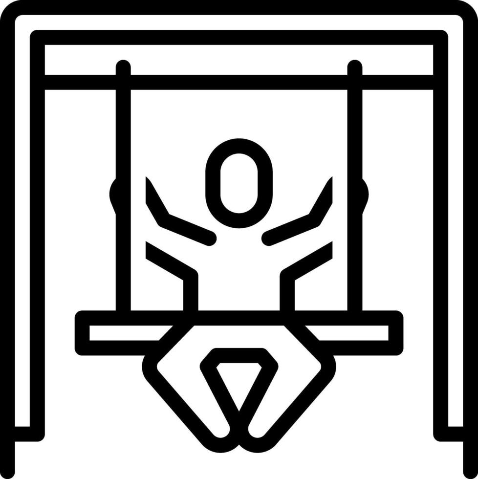 Black line icon for swing vector