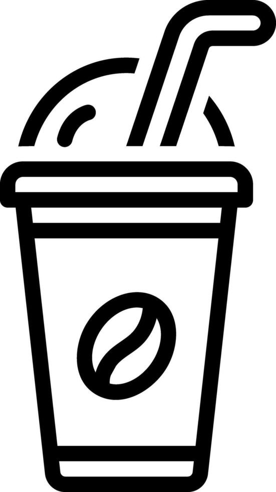 Black line icon for coffee shake vector
