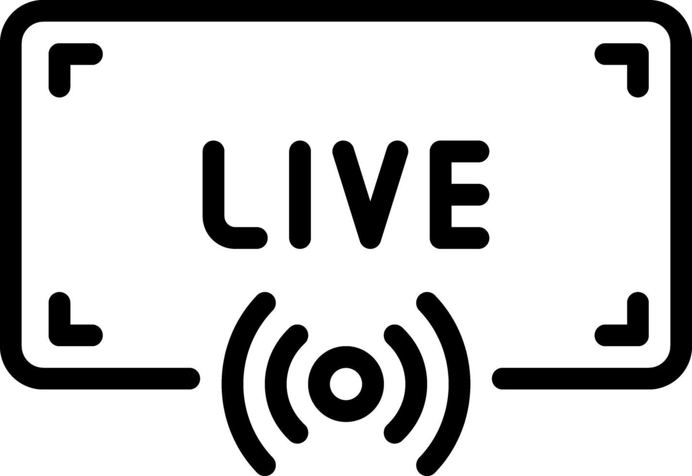 Black line icon for live vector