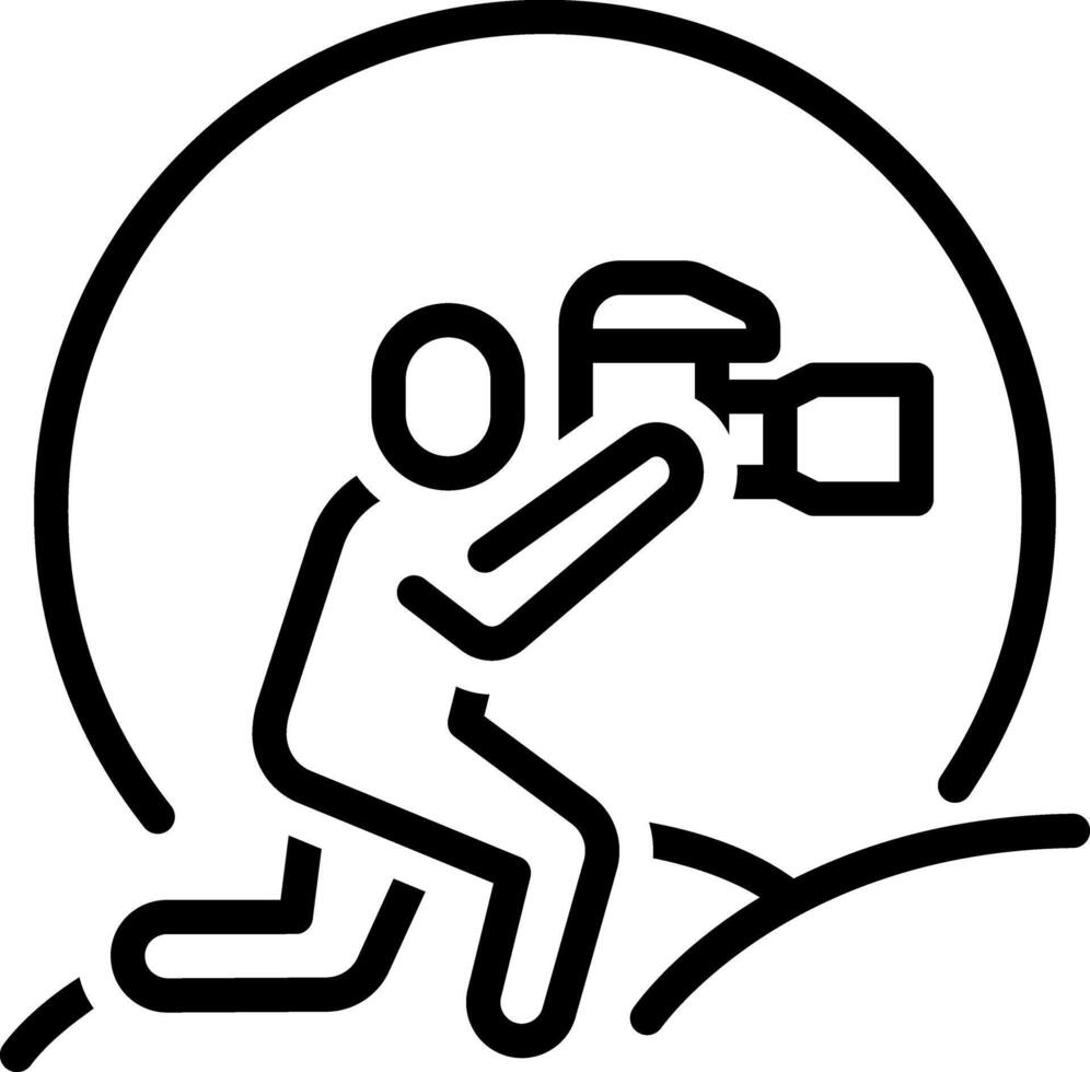 Black line icon for photography vector