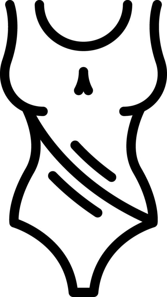 Black line icon for swimsuit vector